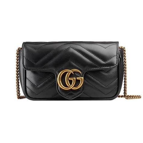 gucci garment bag black|GG Marmont Supermini shoulder bag in black .